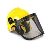Tr Industrial Forestry Safety Helmet and Hearing Protection System, Yellow TR88011-YL